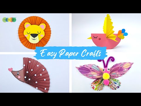 Super Easy Paper Animal Crafts for Kids, animal, paper, craft, DIY  Accordion Fold Paper Craft Ideas for Beginners :), By Kids Art & Craft