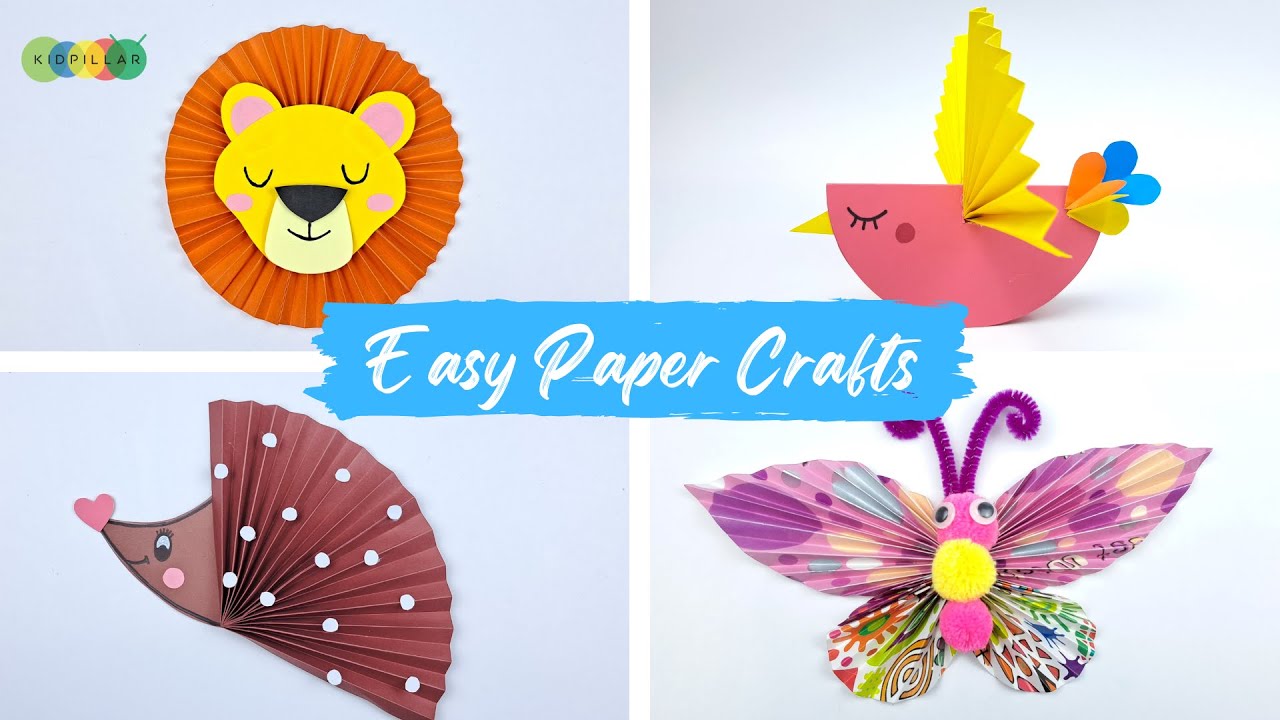 Super Easy Paper Animal Crafts for Kids, animal, paper, craft, DIY  Accordion Fold Paper Craft Ideas for Beginners :), By Kids Art & Craft