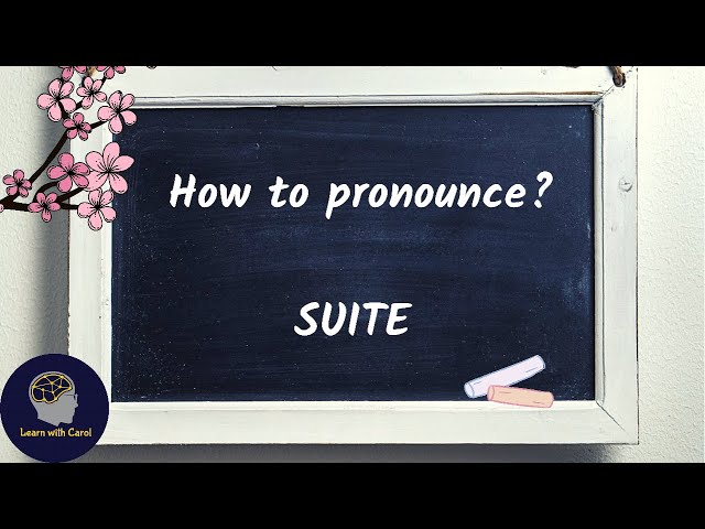 How to pronounce suite - YouTube