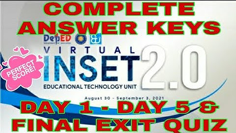 VINSET 2.0|| ANSWER KEYS|| DAY 1-5 & FINAL EXIT QUIZ|| PERFECT SCORE|| 100% COMPLETED