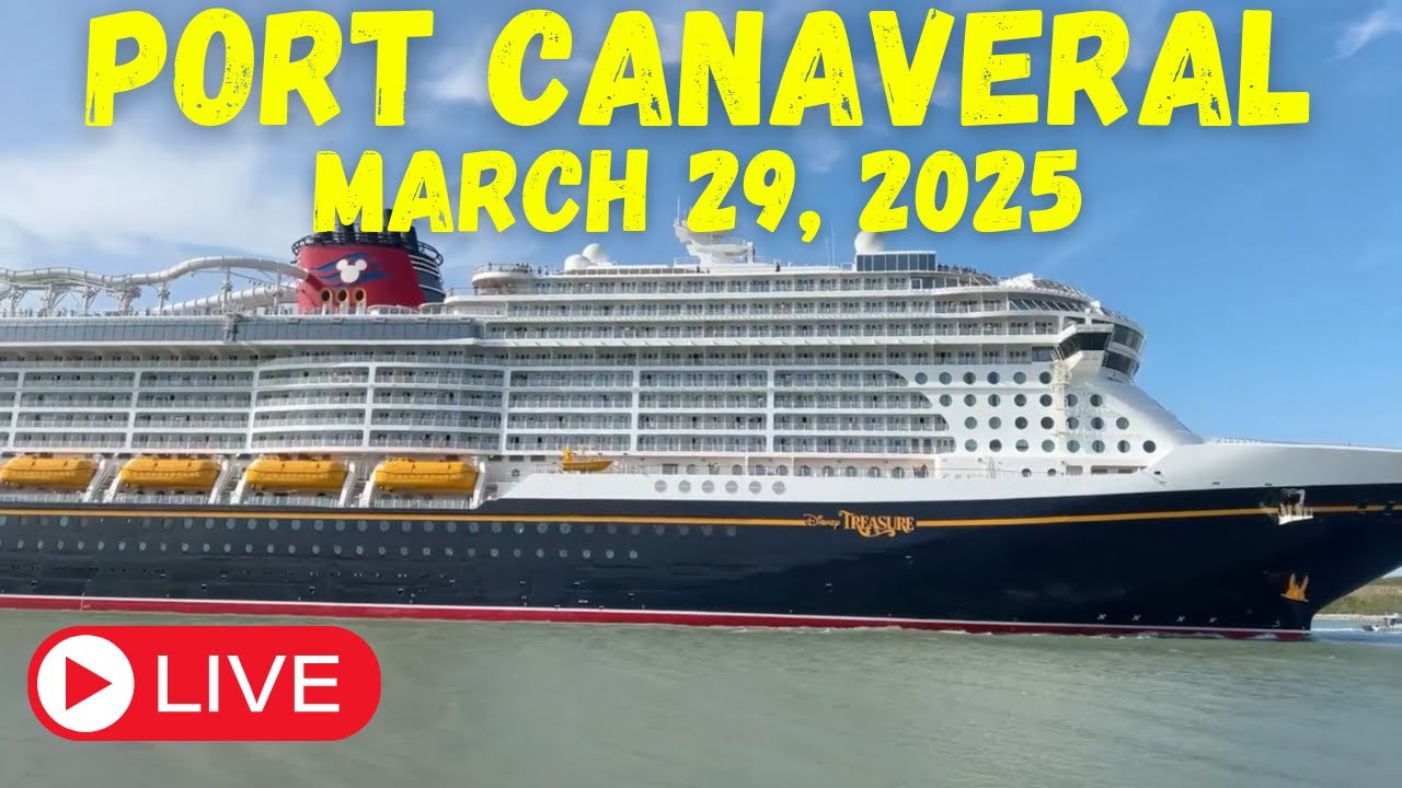 Watching Cruise Ships Leaving Port Canaveral FL (Live Stream Highlights) Disney Cruise Ship Horns!