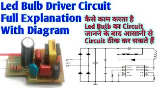 Led Bulb Driver Circuit Diagram With Explanation For Easily Repair Led Bulb