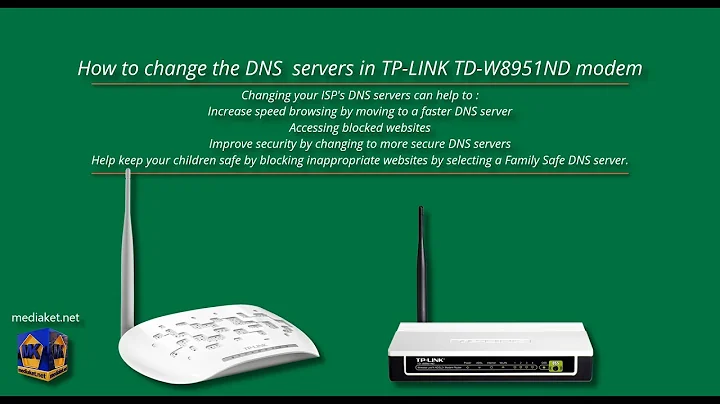TP-LINK TD-W8951ND modem router - How to change DNS servers