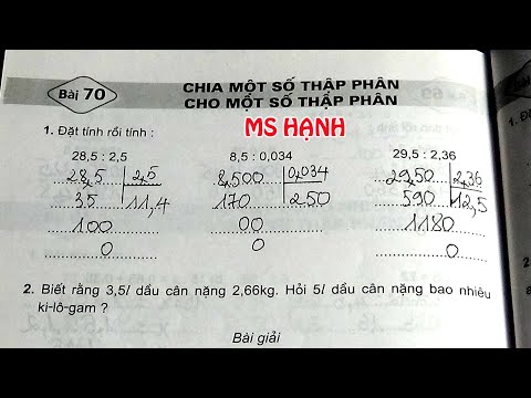 Video Vở Bài Tập Toán Lớp 5 Bài 70 Trang 86 Chia Một Số Thập... - YouTube