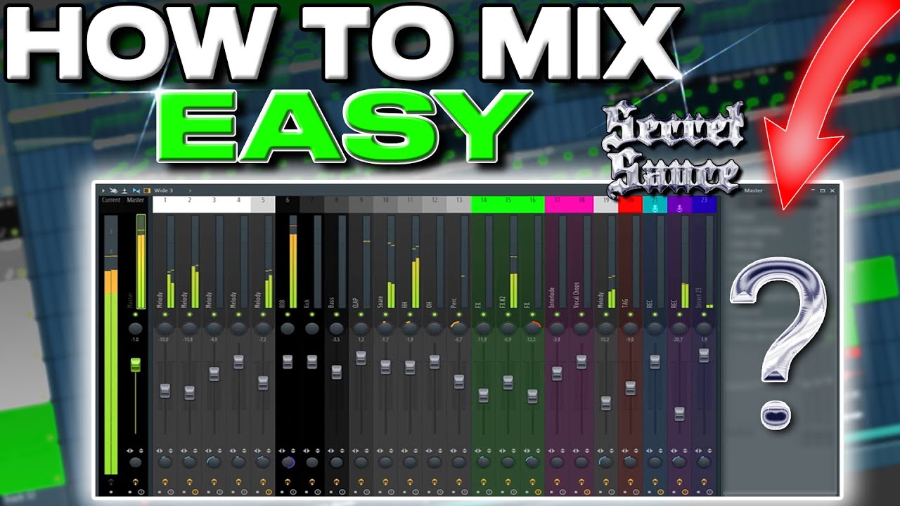 HOW TO MIX YOUR BEATS *EASY* | Fl Studio 20 | Beat Mixing Tutorial ...