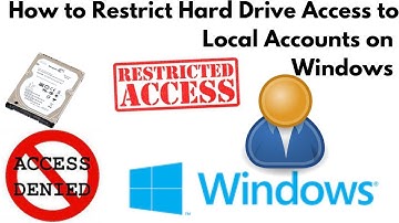How to Restrict Hard Drive Access to Local Accounts on Windows 7/10/11 | Block users to access HDD