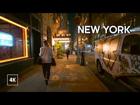 New York, United States | Night City Walk 4K | May 27, 2026