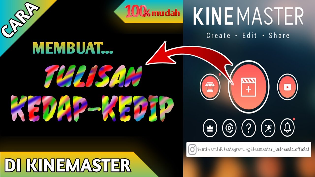 CARA MEMBUAT TULISAN KEREN WARNA-WARNI DI KINEMASTER 