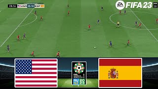 FIFA 23  USA vs Spain 15/5/2024  FIFA Women's World Cup 2023  Gameplay PS5