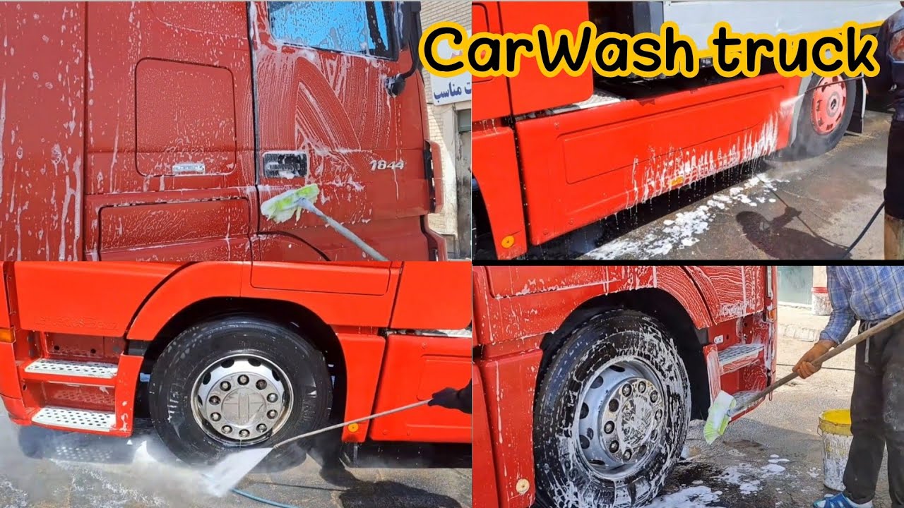 Carwash truck Wash very dirty truck car in less than 15 minutes