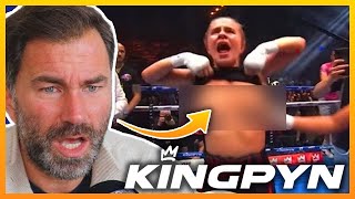 'F****** EMBARRASSING' Eddie Hearn reacts to Daniella Hemsley's celebration at KingPyn Semi-Finals