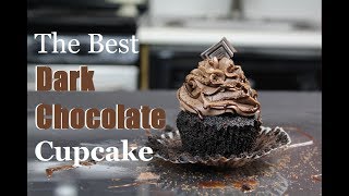 The Best Dark Chocolate Cupcake | CHELSWEETS