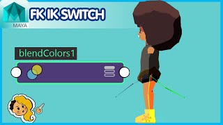 How to create a FK IK Switch with Colour Blend Nodes in Maya