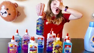 Три слайма ЧЕЛЛЕНДЖ 3 COLORS OF GLUO SLIME CHALLENGE