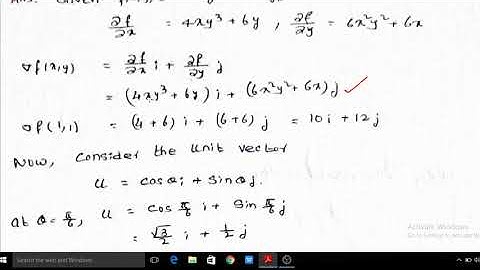 Calicut University - Sem 3-Complimentary Mathematics-Directional Derivative- Definition And Problems