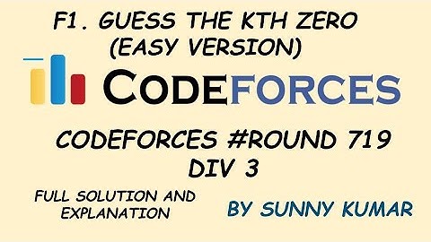Guess the K-th Zero(Easy Version) | Binary Search | Problem F1 | Codeforces Round 719 Div3