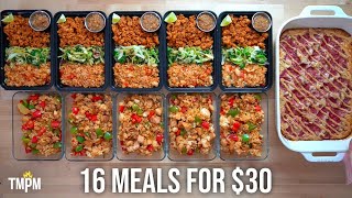 I Meal Prepped 16 Meals for Only $30 | Budget Friendly Meal Prep