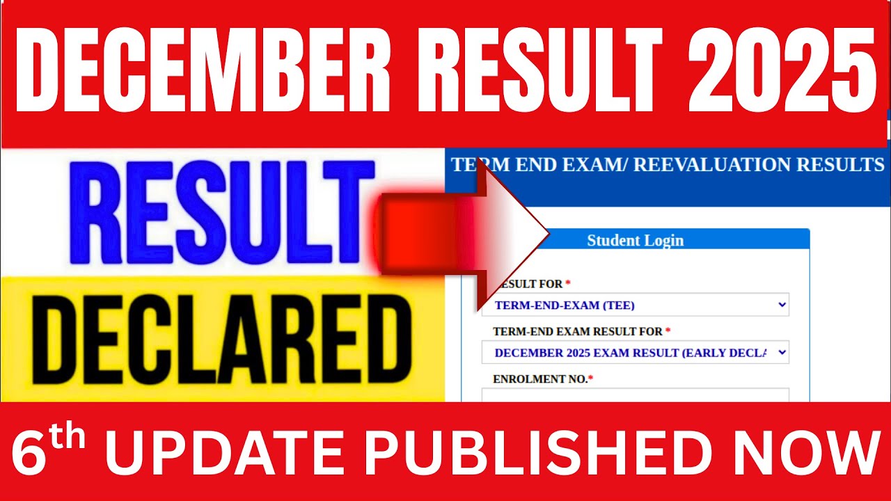 IGNOU Dec 2025 Exam Result Published Today | IGNOU Dec 2025 Result 6th Update | IGNOU Dec Result Out