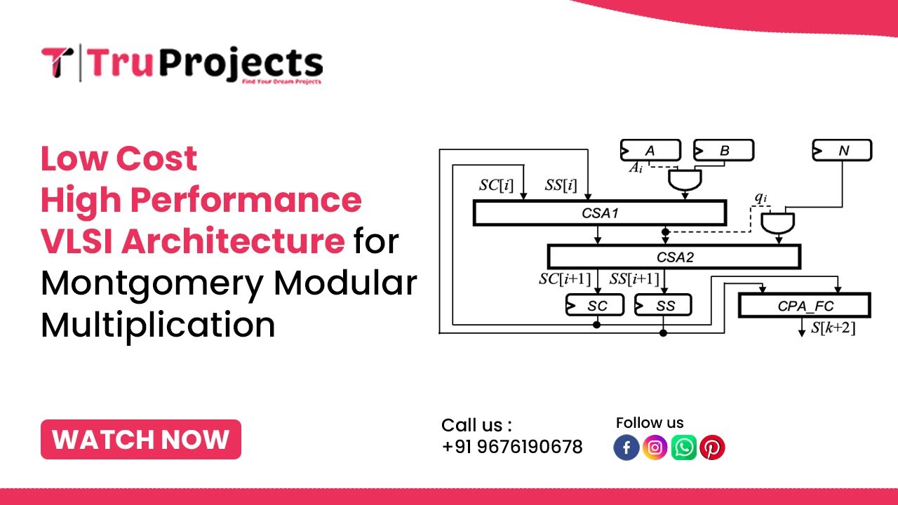 Low Cost High Performance VLSI Architecture forMontgomery Modular ...
