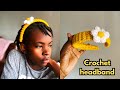 Crochet daisy headband