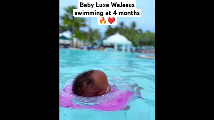 Baby Luxe WaJesus swimming at 4 months🔥❤️#trending #wajesusfamily #millywajesus #kabiwajesus #family