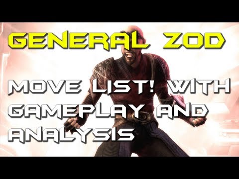 Injustice - General ZOD - move list with gameplay and analysis! This guy&rsquo;s amazing!