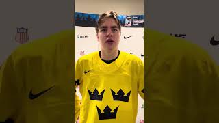 Anton Frondell on Ivar Stenberg “Ivar is so good” #Blackhawks. Could they be linemates next season?