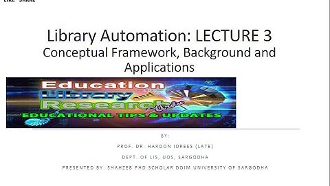 Library Automation : lecture 3
