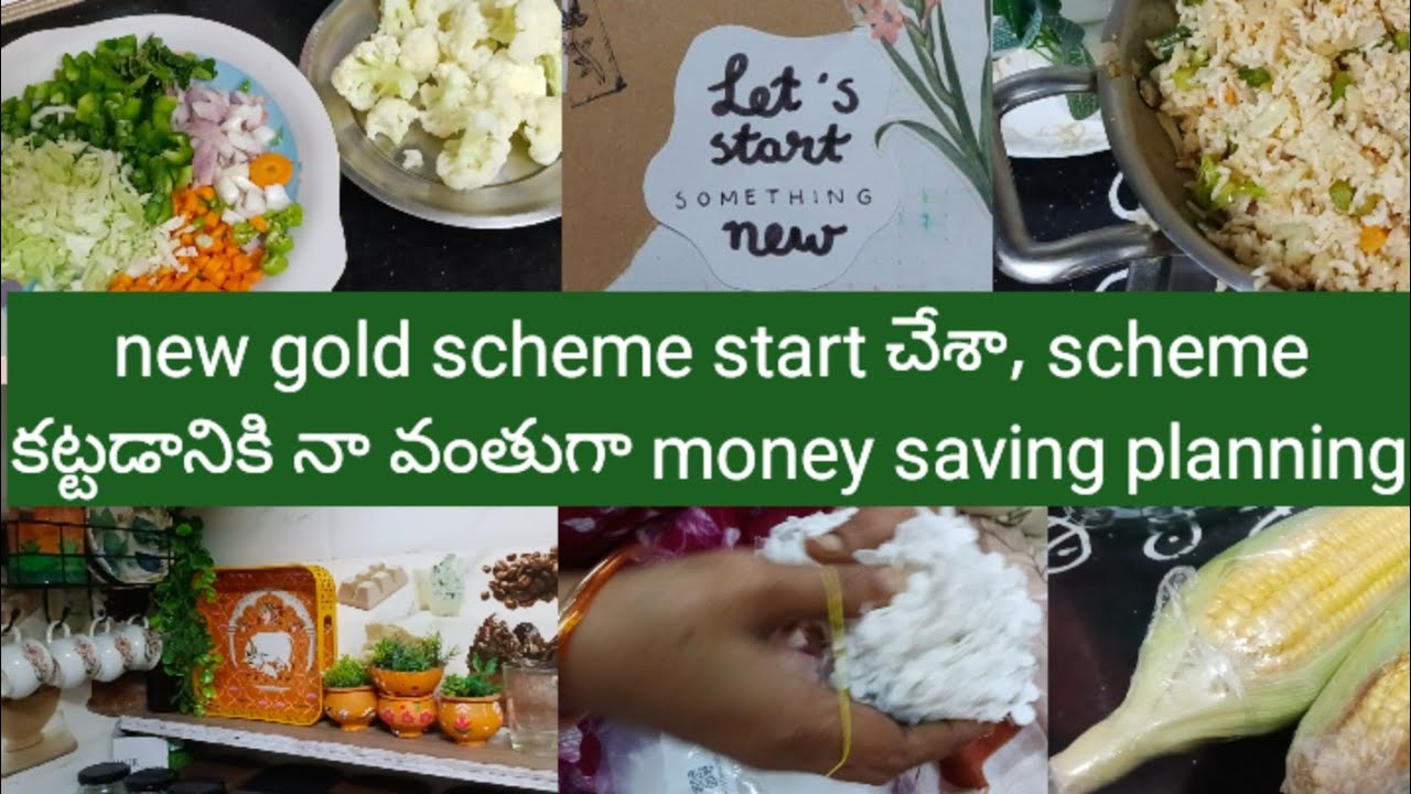 My new gold scheme start, money saving planning with my household works