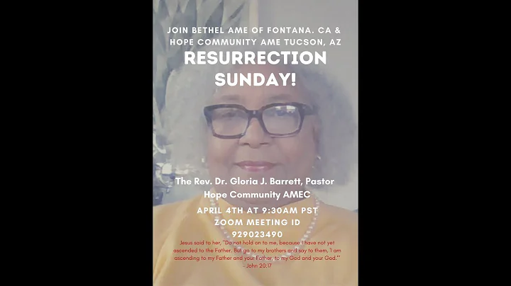 4 4 2021 The Rev  Dr  Gloria J  Barrett "He Came T...