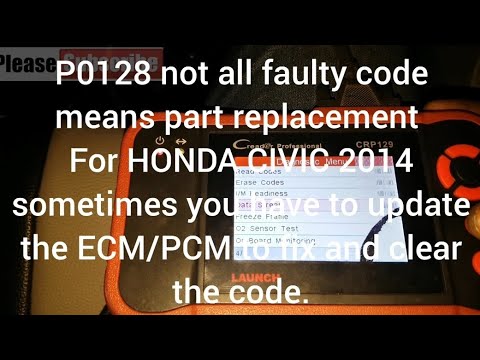 Honda Civic 2014 : P0128 Coolant System Malfunction (How to replace a thermostat)