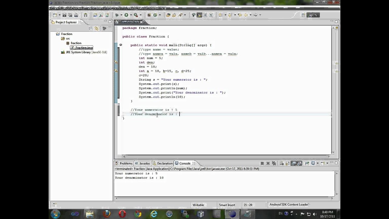 Java Tutorial - 2 - Creating and printing data - YouTube