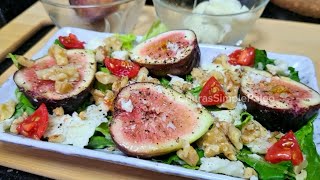 Fresh Fig Salad Recipe | Easy Fig & Goat Cheese Salad with Walnuts