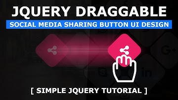 jQuery Draggable Social Media Sharing Button - Using jQuery UI