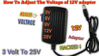 Turn your 12v adeptor into adjustable Power supply 3V to 20V