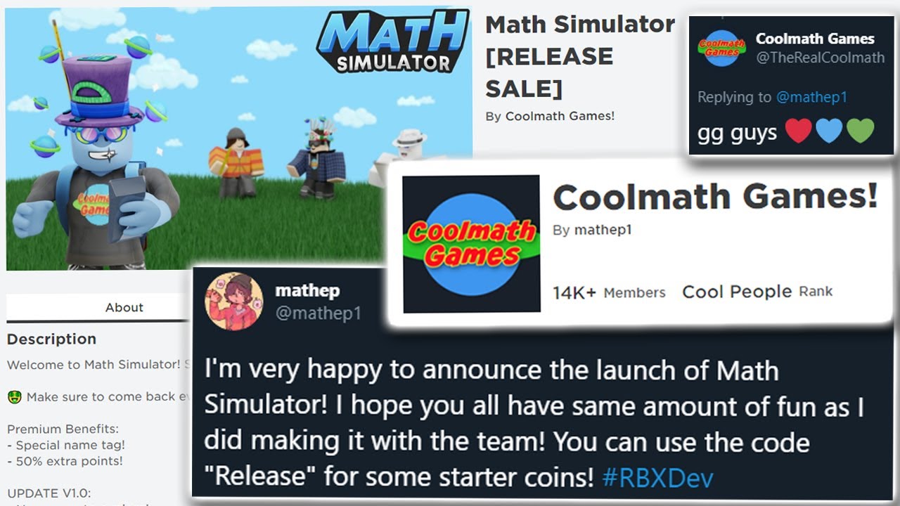 Coolmathgames Got Their Own Roblox Game Math Simulator Youtube - roblox minecraft cool maths games