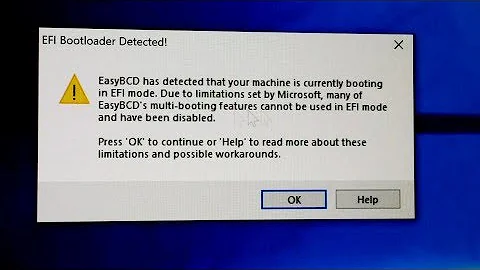 EasyBCD has detected that your machine is currently booting in EFI mode (GPT to MBR, Aomei P.A. Pro)