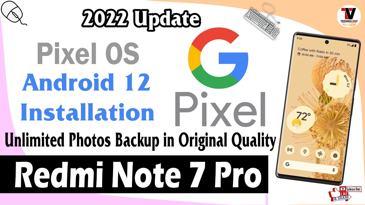 Redmi Note 7 Pro : Pixel OS Android 12 Installation (Unlimited Photos ...