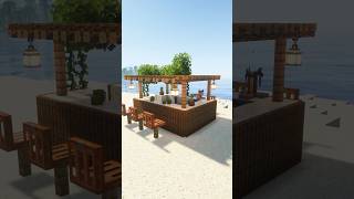 Minecraft How to Build a Beach Bar🏖️​🌴​ #minecraft #shorts