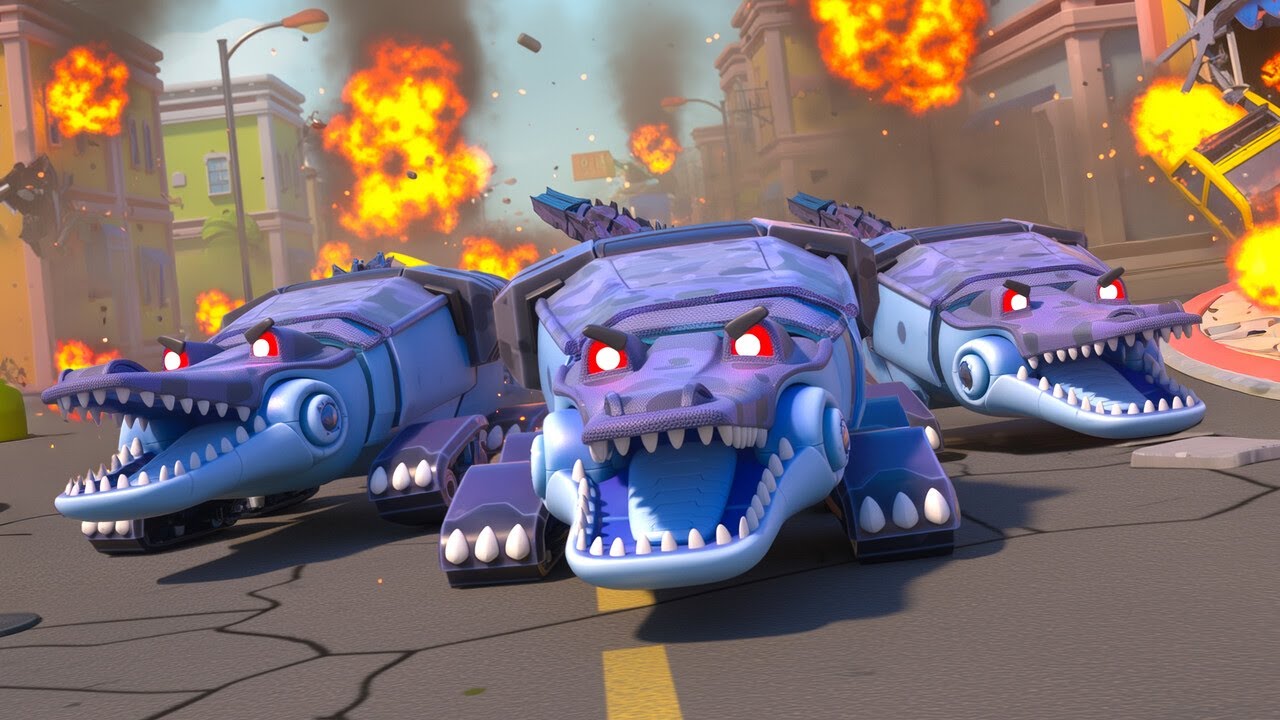 大変だ！トラコダイルのクローンが街に現れた！レスキュー隊、出動だ！　カーズレスキュー隊