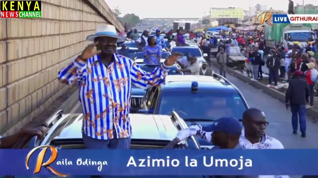 Azimio Rally's RAILA ODINGA GRAND ENTRY INTO GITHURAI AZIMIO RALLY TODAY - YouTube