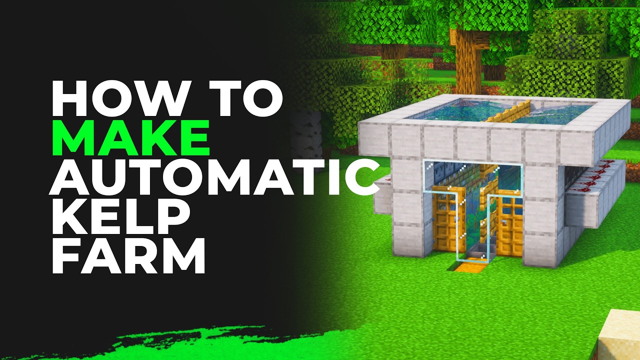 Easiest AUTOMATIC Kelp Farm Minecraft 1.21.11 (Java/Bedrock) - YouTube