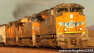 BNSF & Union Pacific Freight Trains SoCal Desert (August 2019)
