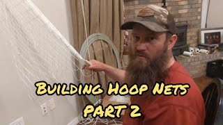 Flathead CATFISH Hoop Net: (How to Build a Hoop Net with Factory Netting: PART 2)