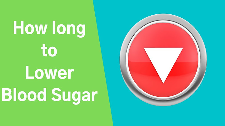 How long does it take to lower blood sugar without medication