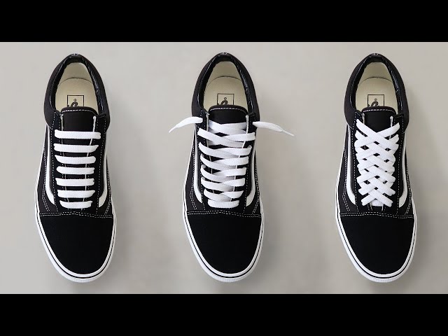 How To Lace Vans Old Skools (3 Ways w/ ON FEET) | Top Shoe Lace Styles -  YouTube