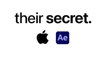 3 EASY "Apple-Style" Text Animations YOU can make in After Effects...