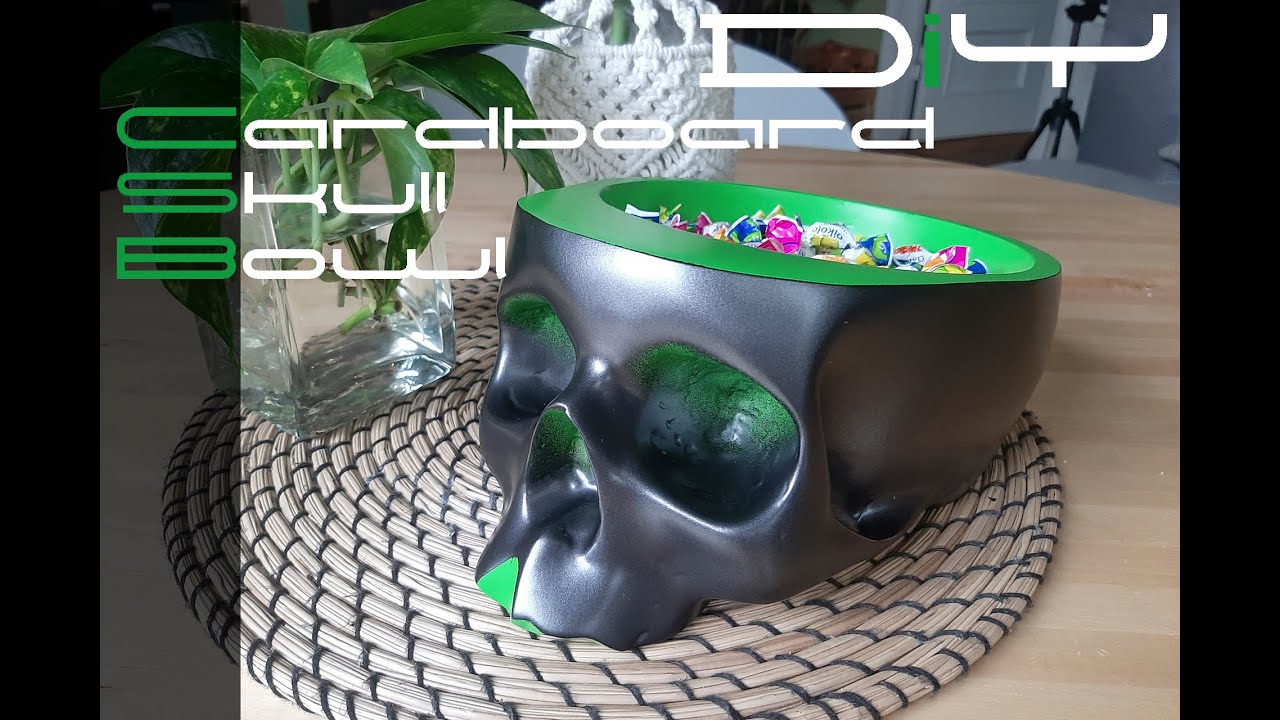 DIY Cardboard Skull Bowl