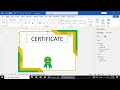 MS Word Certificate Design for Beginners | #mswordcertificate #winwordclasses #certificatedesign