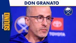 "That Was A Big Goal" | Buffalo Sabres Head Coach Don Granato After Game Against Washington